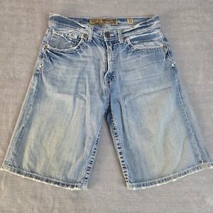 BKE Buckle Joshua Denim Shorts Mens 31 Light Wash Distressed Y2K Skater Jorts